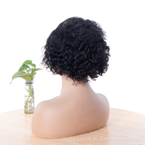 Lace Front Wig 13x4 180 Density  Lace Wigs For Women ,Short Pixie cut curly Human Hair Wig
